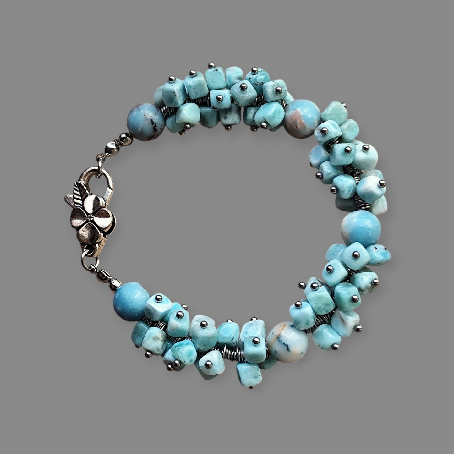 Bransoletka Larimar - błękit Karaibów - Magiczny Kamyczek