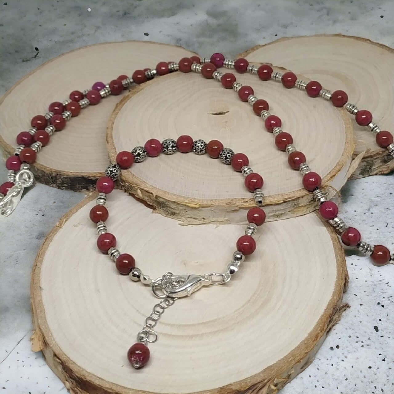 Komplet biżuterii handmade z jaspisu