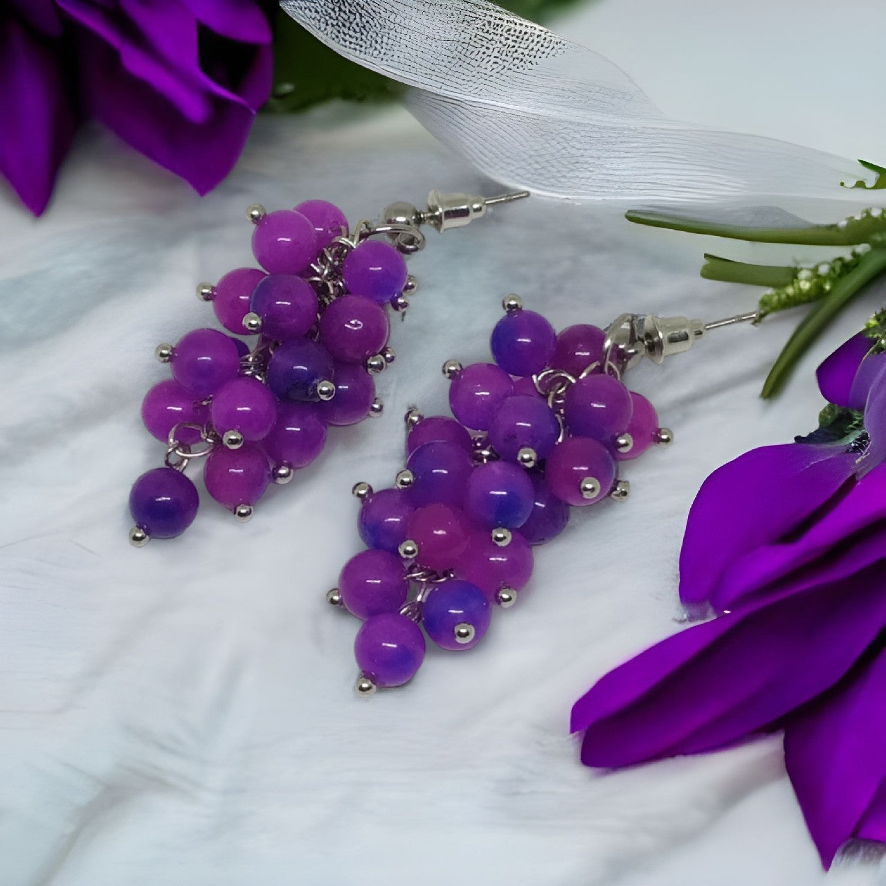 Kolczyki na sztyfcie z agatów