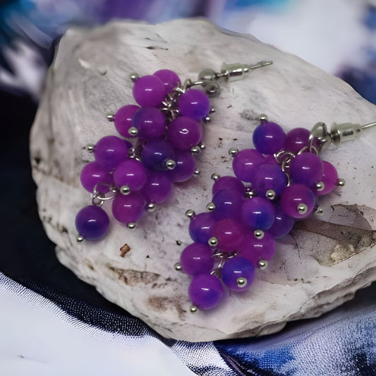 Wiszące kolczyki z agatów