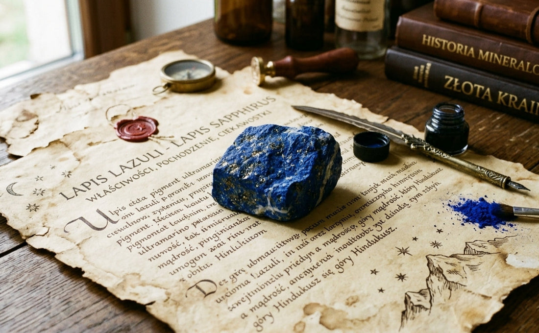 Lapis Lazuli na starym pergaminie 