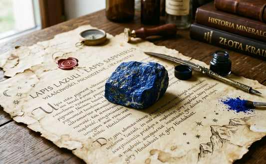 Lapis Lazuli na starym pergaminie 