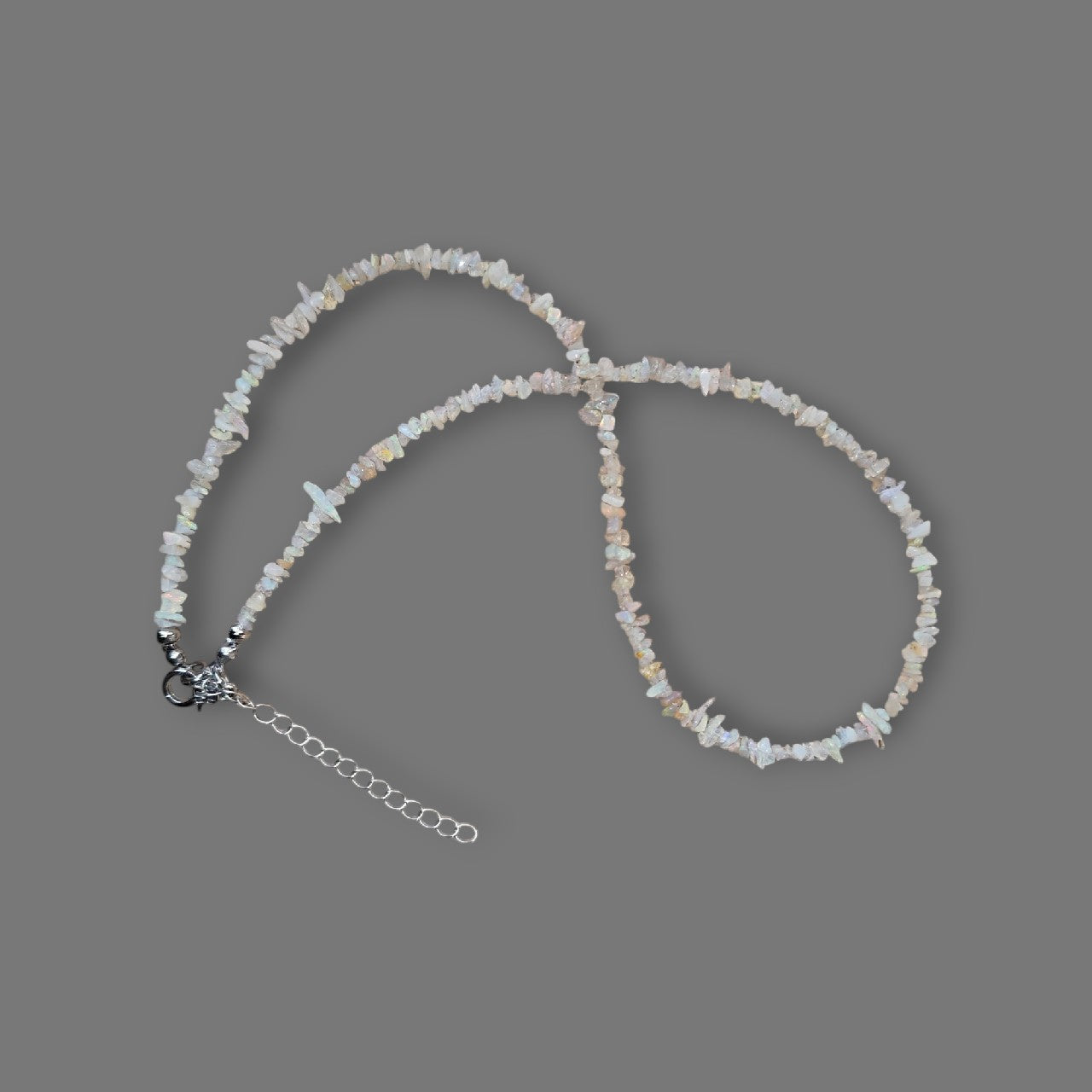 Subtelny naszyjnik z autentycznych Opali Australijskich - Magiczny Kamyczek 