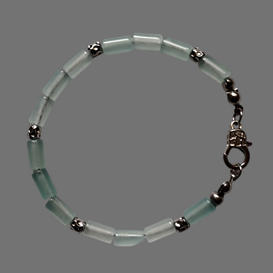 Bransoletka z lodowego błękitnego jadeitu
