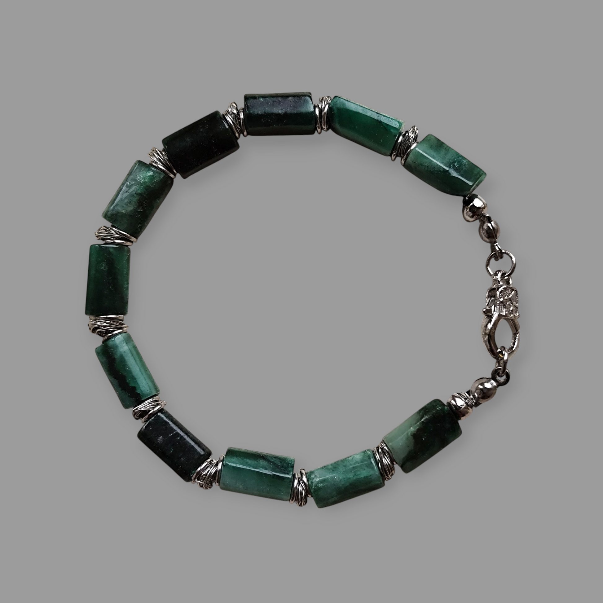 Bransoletka z surowych szmaragdów - Magiczny Kamyczek 