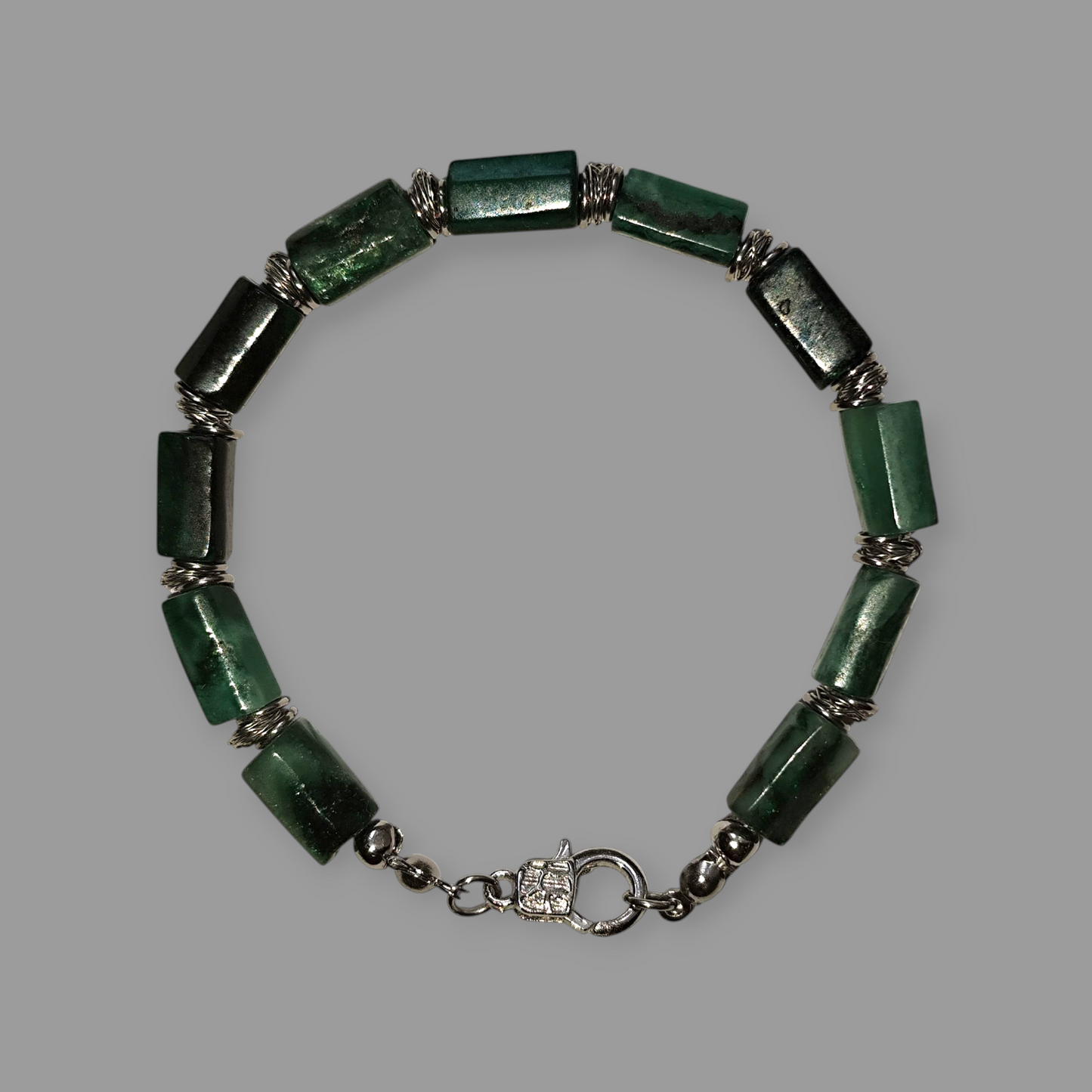 Bransoletka z surowych szmaragdów - Magiczny Kamyczek 