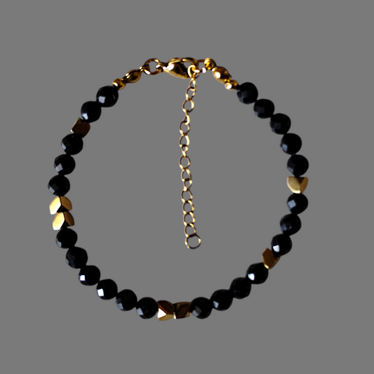 Bransoletka ochronna z Czarnego Turmalinu - Magiczny Kamyczek 