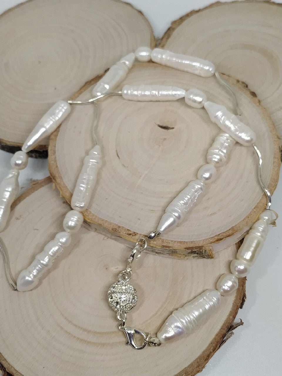 Naszyjnik handmade z pereł