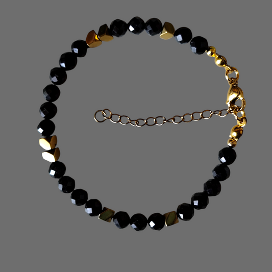 Bransoletka ochronna z Czarnego Turmalinu - Magiczny Kamyczek 